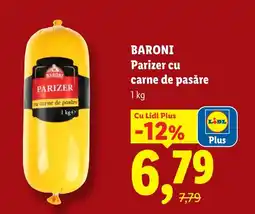 Lidl BARONI Parizer cu carne de pasăre Ofertă