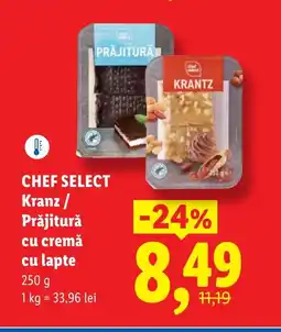 Lidl CHEF SELECT Kranz/ Prăjitură cu cremă cu lapte Ofertă