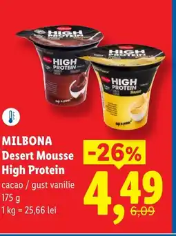 Lidl MILBONA Desert Mousse High Protein Ofertă