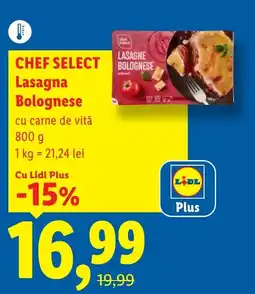 Lidl CHEF SELECT Lasagna Bolognese Ofertă