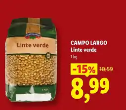 Lidl CAMPO LARGO Linte verde Ofertă