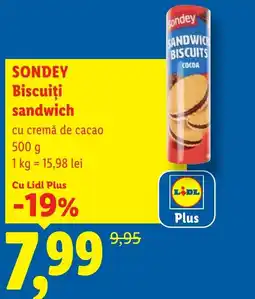 Lidl SONDEY Biscuiţi sandwich Ofertă