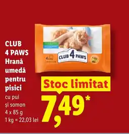 Lidl CLUB 4 PAWS Hranǎ umedă pentru pisici Ofertă