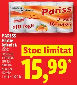 Lidl PARISS Hârtie igienică Ofertă