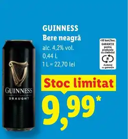 Lidl GUINNESS Bere neagră Ofertă