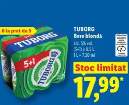 Lidl TUBORG Bere blondǎ Ofertă