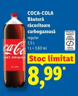 Lidl COCA-COLA Băutură răcoritoare carbogazoasă Ofertă