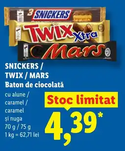 Lidl SNICKERS / TWIX/MARS Baton de ciocolată Ofertă