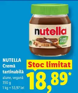 Lidl NUTELLA Cremă tartinabilǎ Ofertă