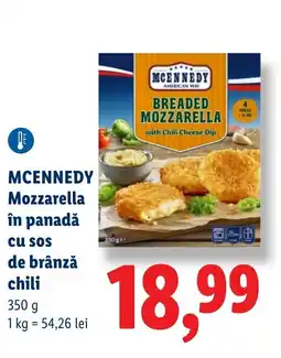 Lidl MCENNEDY Mozzarella în panadǎ cu sos de brânză chili Ofertă