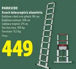 Lidl PARKSIDE Scară telescopică aluminiu Ofertă