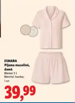Lidl ESMARA Pijama muselinǎ, damă Ofertă