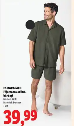 Lidl ESMARA MEN Pijama muselinǎ, bărbați Ofertă
