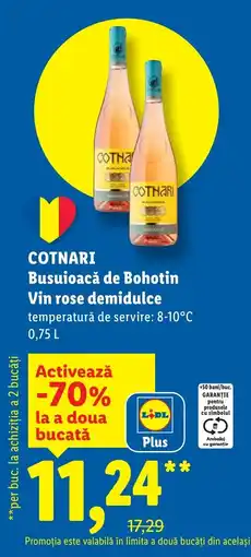Lidl COTNARI Busuioacă de Bohotin Vin rose demidulce Ofertă