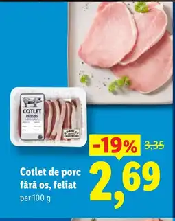 Lidl Cotlet de porc fără os, feliat Ofertă