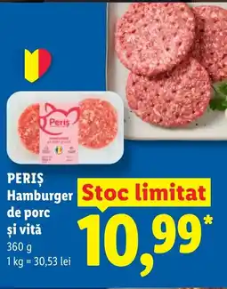 Lidl PERIS Hamburger de porc şi vitǎ Ofertă