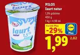 Lidl PILOS Iaurt natur Ofertă