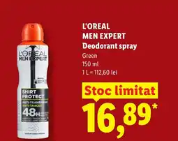 Lidl L'OREAL MEN EXPERT Deodorant spray Ofertă