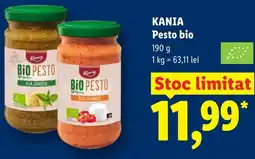 Lidl KANIA Pesto bio Ofertă