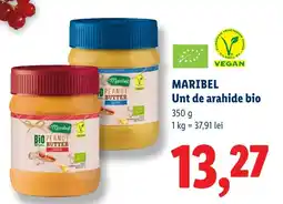 Lidl MARIBEL Unt de arahide bio Ofertă