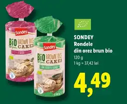 Lidl SONDEY Rondele din orez brun bio Ofertă