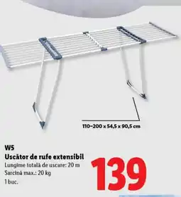 Lidl W5 Uscător de rufe extensibil Ofertă