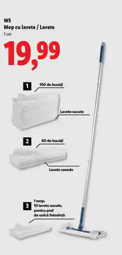 Lidl W5 Mop cu lavete / Lavete Ofertă