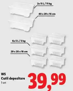 Lidl W5 Cutii depozitare Ofertă