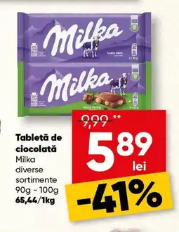 PROFI Milka Tabletă de ciocolată Ofertă