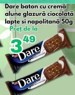 Global Dare baton cu cremă alune glazură ciocolată lapte si napolitană Ofertă