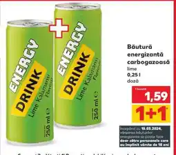 Kaufland Băutură energizantă carbogazoasă lime Ofertă