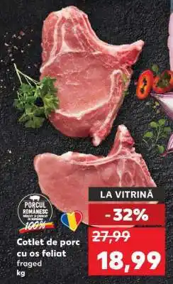 Kaufland Cotlet de porc cu os feliat Ofertă