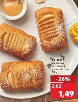 Kaufland Foietaj cu brânză și stafide proaspăt copt Ofertă