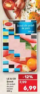 Kaufland LE & CO Șuncă din pulpă de porc feliată Ofertă