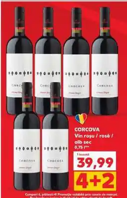Kaufland CORCOVA Vin roșu / rosé / alb sec Ofertă