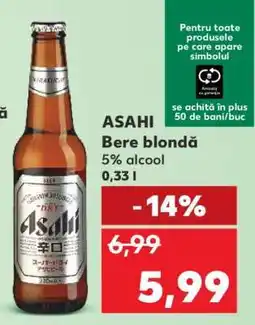 Kaufland ASAHI Bere blondă Ofertă