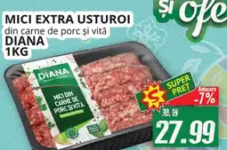 Diana Supermarket Mici extra usturoi din carne de porc şi vită DIANA Ofertă