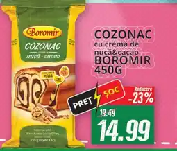 Diana Supermarket Cozonac cu cremă de nucă&cacao BOROMIR Ofertă