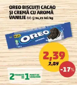 Penny OREO BISCUITI CACAO ȘI CREMĂ CU AROMĂ VANILIE Ofertă