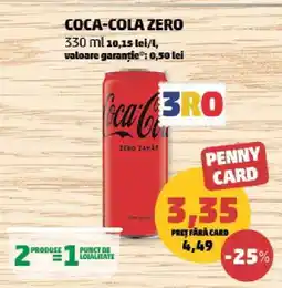 Penny Coca-Cola zero Ofertă