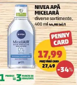 Penny NIVEA Apă micelară Ofertă