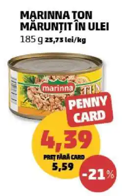 Penny MARINNA TON MĂRUNȚIT ÎN ULEI Ofertă