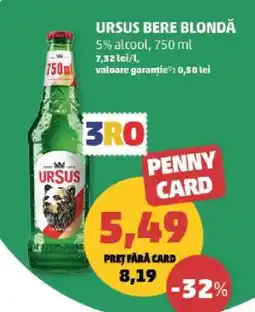 Penny URSUS Bere blondă Ofertă