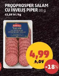Penny PRODPROSPER SALAM CU ÎNVELIȘ PIPER 80 g Ofertă