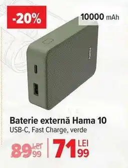 Carrefour Baterie externă Hama 10 Ofertă