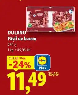Lidl Dulano Fâșii de bacon Ofertă