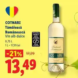 Lidl Cotnari Tămâioasă Românească Ofertă