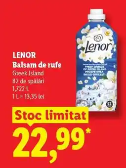 Lidl LENOR Balsam de rufe Greek Island Ofertă