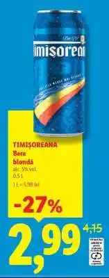 Lidl TIMIŞOREANA Bere blondă Ofertă