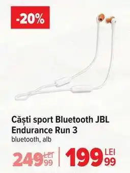 Carrefour Căști sport Bluetooth JBL Endurance Run 3 Ofertă